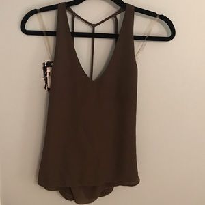 Open back tank top